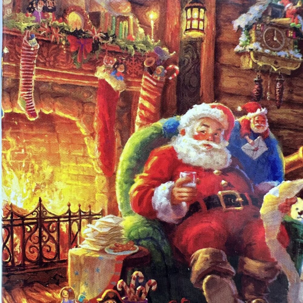 Thomas Kinkade Santa's Workshop Puzzle 26.6" x 19" Christmas Jigsaw 1000 Pieces - Picture 7 of 16